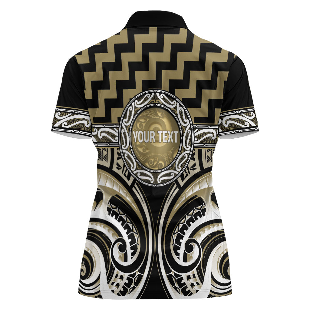 Aotearoa Waikato Tainui Personalised Women Polo Shirt Maori Iwi Poutama Puhoro Tattoo LT14 - Polynesian Pride