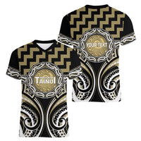 Aotearoa Waikato Tainui Personalised Women V-Neck T-Shirt Maori Iwi Poutama Puhoro Tattoo LT14 - Polynesian Pride