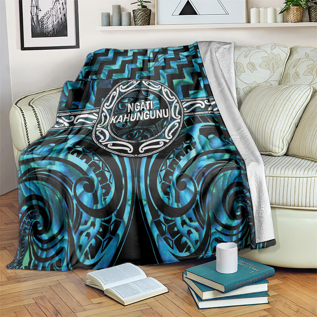 Aotearoa Ngati Kahungunu Blanket Maori Iwi Poutama Puhoro Tattoo LT14 Turquoise - Polynesian Pride