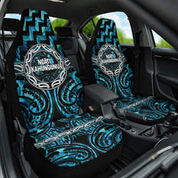 Aotearoa Ngati Kahungunu Car Seat Cover Maori Iwi Poutama Puhoro Tattoo LT14 One Size Turquoise - Polynesian Pride