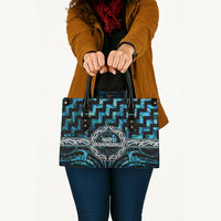 Aotearoa Ngati Kahungunu Leather Bag Maori Iwi Poutama Puhoro Tattoo LT14 - Polynesian Pride