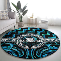 Aotearoa Ngati Kahungunu Round Carpet Maori Iwi Poutama Puhoro Tattoo LT14 - Polynesian Pride