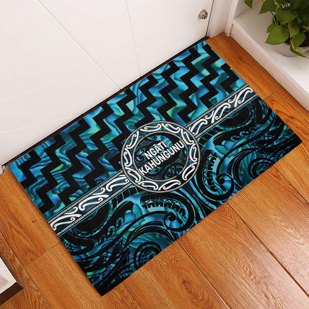 Aotearoa Ngati Kahungunu Rubber Doormat Maori Iwi Poutama Puhoro Tattoo LT14 - Polynesian Pride