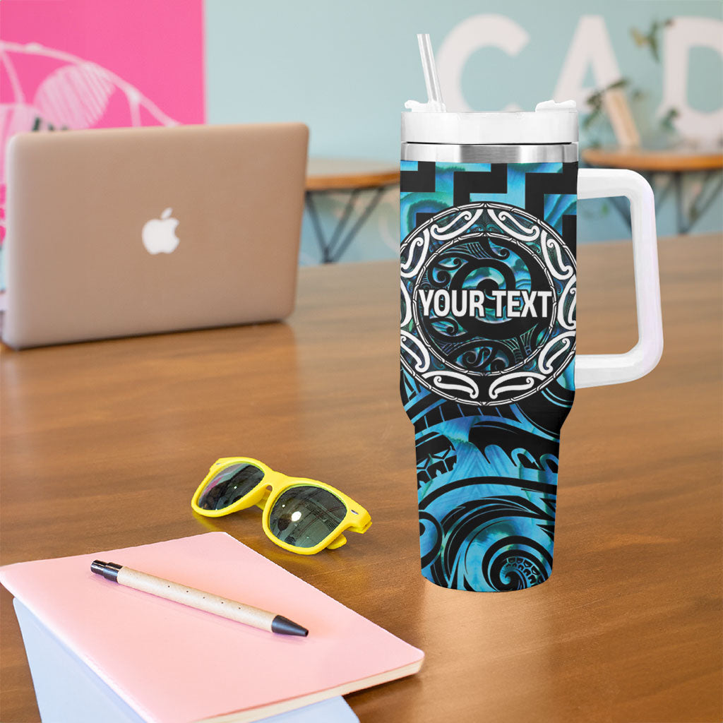 Aotearoa Ngati Kahungunu Personalised Tumbler With Handle Maori Iwi Poutama Puhoro Tattoo LT14 - Polynesian Pride