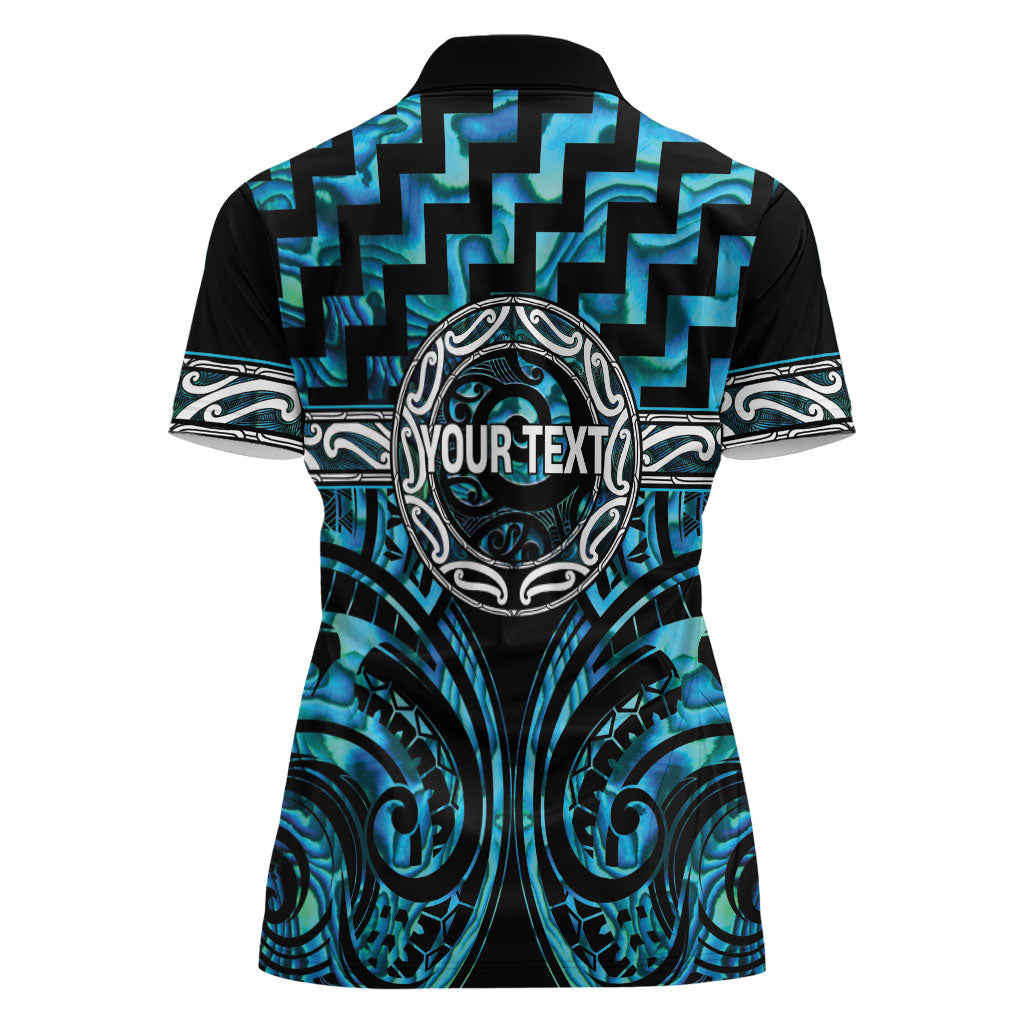 Aotearoa Ngati Kahungunu Personalised Women Polo Shirt Maori Iwi Poutama Puhoro Tattoo LT14 - Polynesian Pride