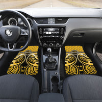 Aotearoa Ngati Whatua Personalised Car Mats Maori Iwi Poutama Puhoro Tattoo LT14 Set 2pcs - Front Yellow - Polynesian Pride