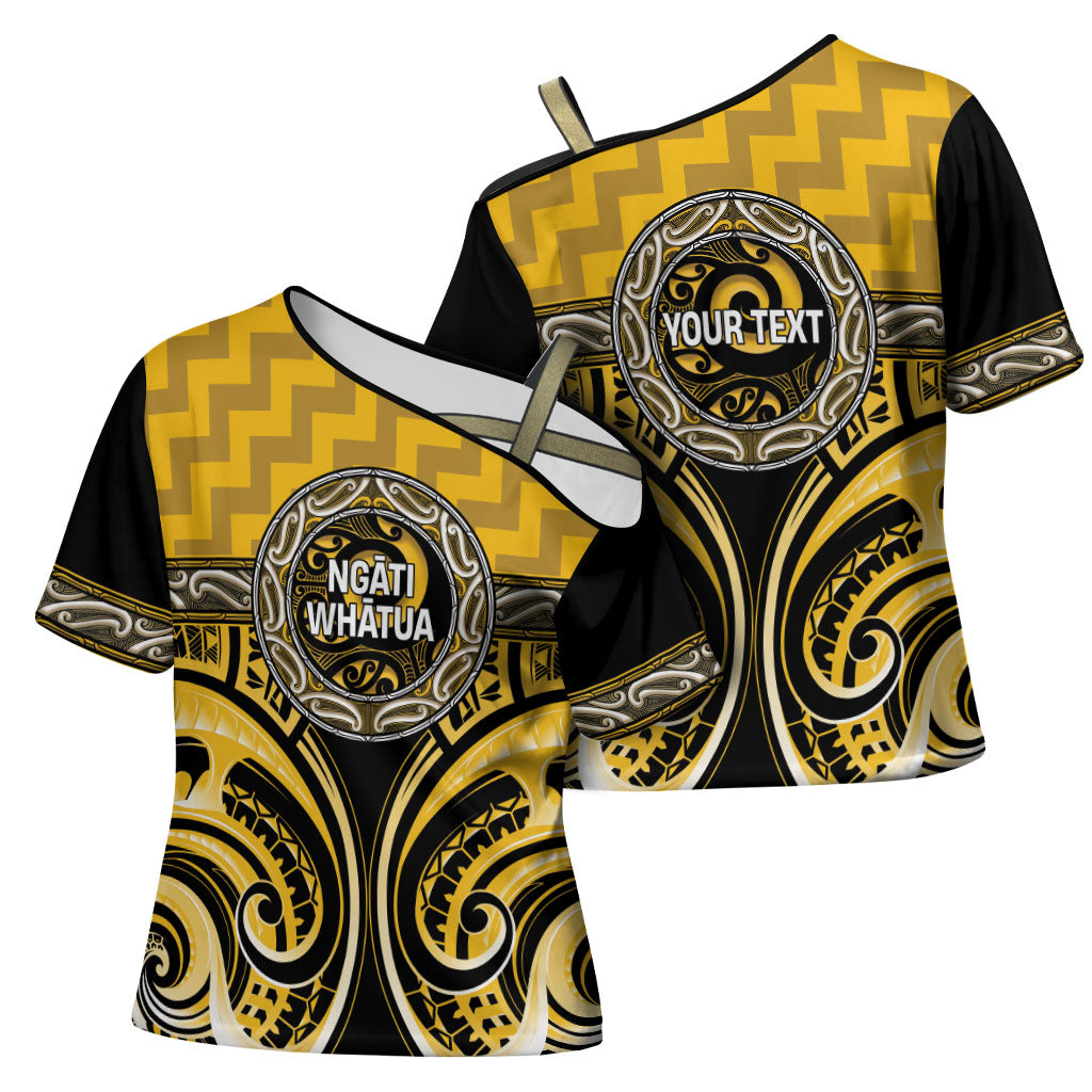 Aotearoa Ngati Whatua Personalised Cross Shoulder Shirt Maori Iwi Poutama Puhoro Tattoo LT14 - Polynesian Pride