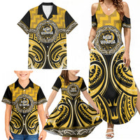 Aotearoa Ngati Whatua Personalised Family Matching Summer Maxi Dress and Hawaiian Shirt Maori Iwi Poutama Puhoro Tattoo LT14 - Polynesian Pride
