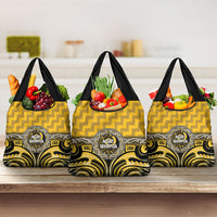 Aotearoa Ngati Whatua Grocery Bag Maori Iwi Poutama Puhoro Tattoo LT14 3-pack One Size Yellow - Polynesian Pride