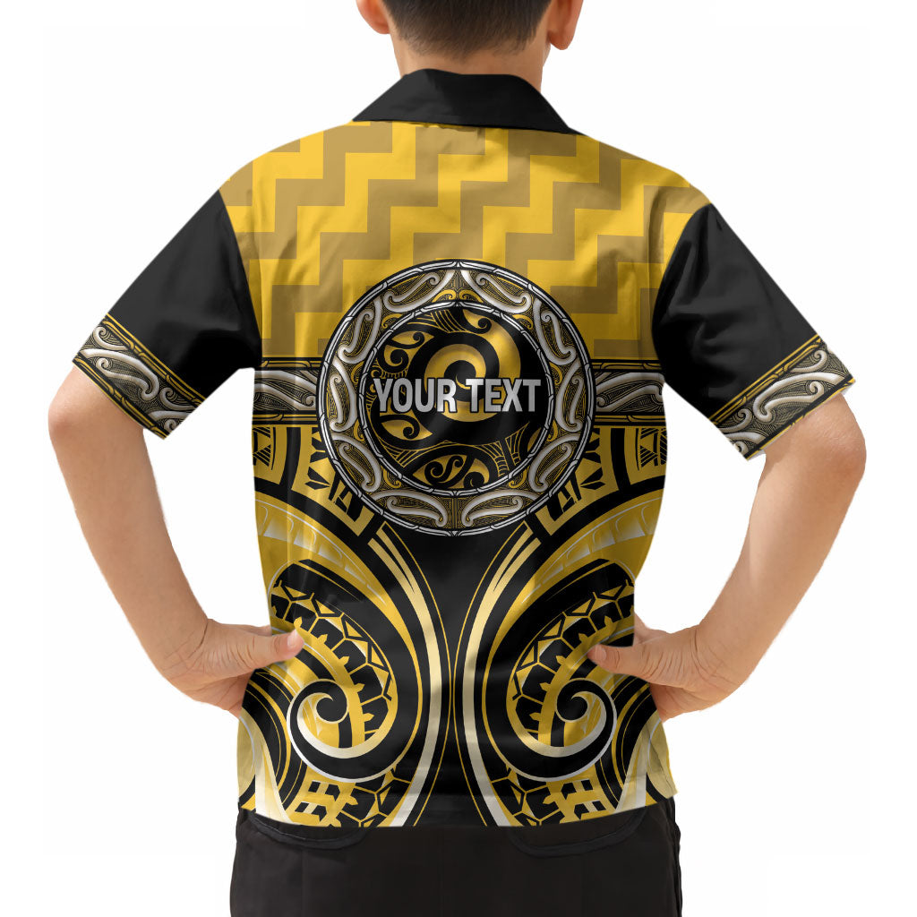 Aotearoa Ngati Whatua Personalised Kid Hawaiian Shirt Maori Iwi Poutama Puhoro Tattoo LT14 - Polynesian Pride