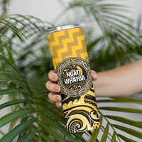 Aotearoa Ngati Whatua Personalised Skinny Tumbler Maori Iwi Poutama Puhoro Tattoo LT14 - Polynesian Pride