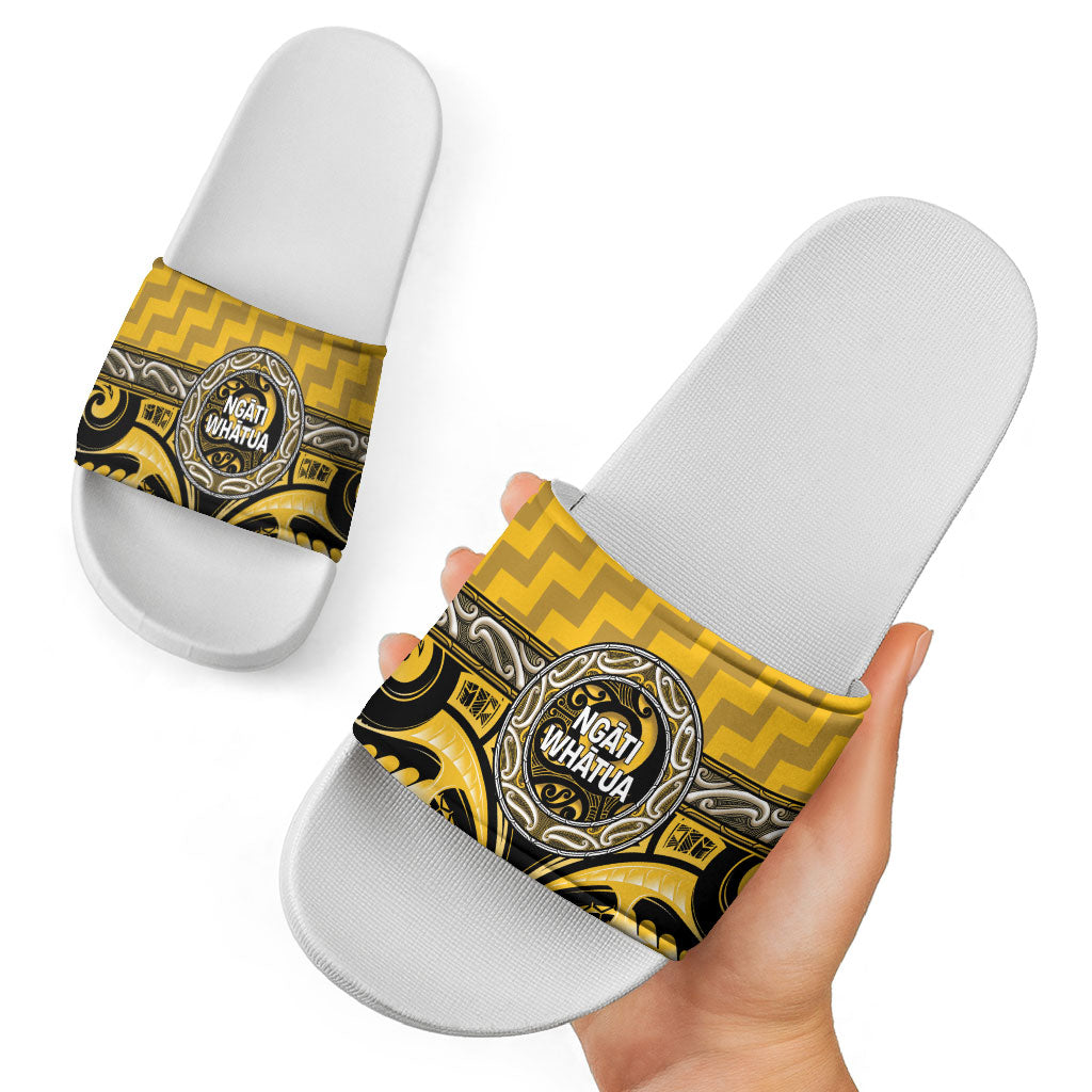 Aotearoa Ngati Whatua Slide Sandals Maori Iwi Poutama Puhoro Tattoo LT14 - Polynesian Pride