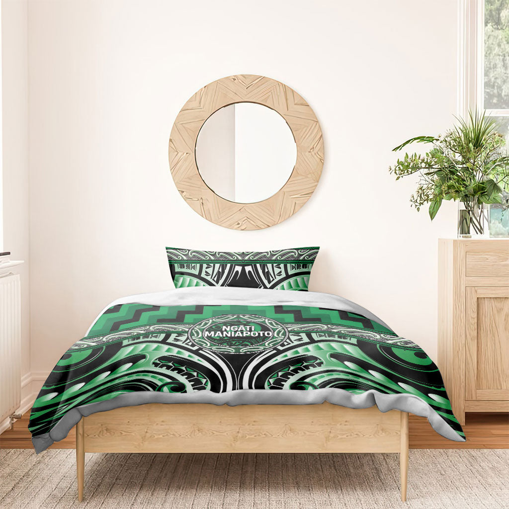 Aotearoa Ngati Maniapoto Bedding Set Maori Iwi Poutama Puhoro Tattoo LT14 - Polynesian Pride