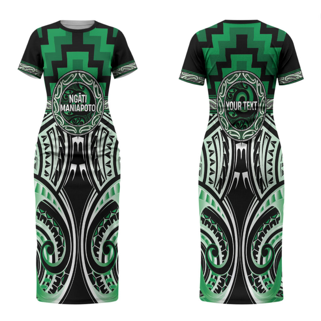 Aotearoa Ngati Maniapoto Personalised Couples Matching Short Sleeve Bodycon Dress and Hawaiian Shirt Maori Iwi Poutama Puhoro Tattoo LT14 - Polynesian Pride