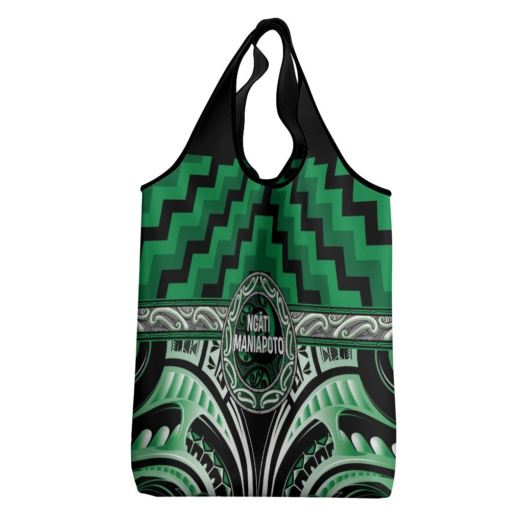 Aotearoa Ngati Maniapoto Grocery Bag Maori Iwi Poutama Puhoro Tattoo LT14 - Polynesian Pride