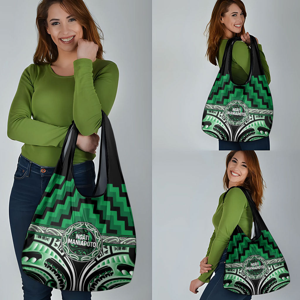 Aotearoa Ngati Maniapoto Grocery Bag Maori Iwi Poutama Puhoro Tattoo LT14 - Polynesian Pride