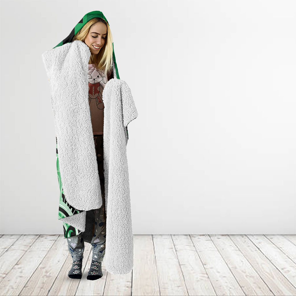 Aotearoa Ngati Maniapoto Hooded Blanket Maori Iwi Poutama Puhoro Tattoo LT14 - Polynesian Pride