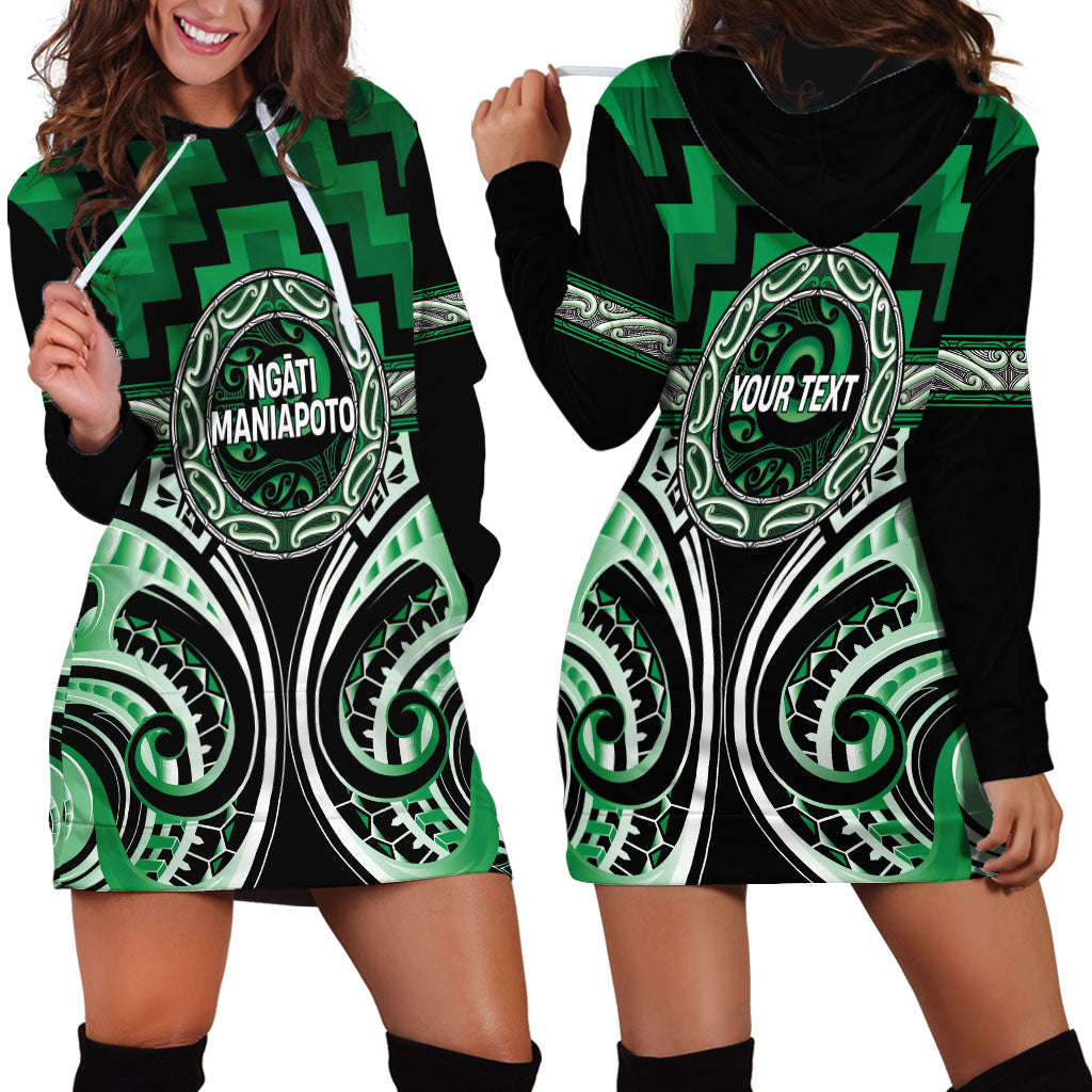 Aotearoa Ngati Maniapoto Personalised Hoodie Dress Maori Iwi Poutama Puhoro Tattoo LT14 - Polynesian Pride