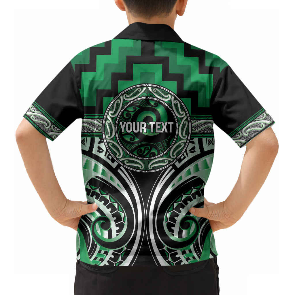 Aotearoa Ngati Maniapoto Personalised Kid Hawaiian Shirt Maori Iwi Poutama Puhoro Tattoo LT14 - Polynesian Pride