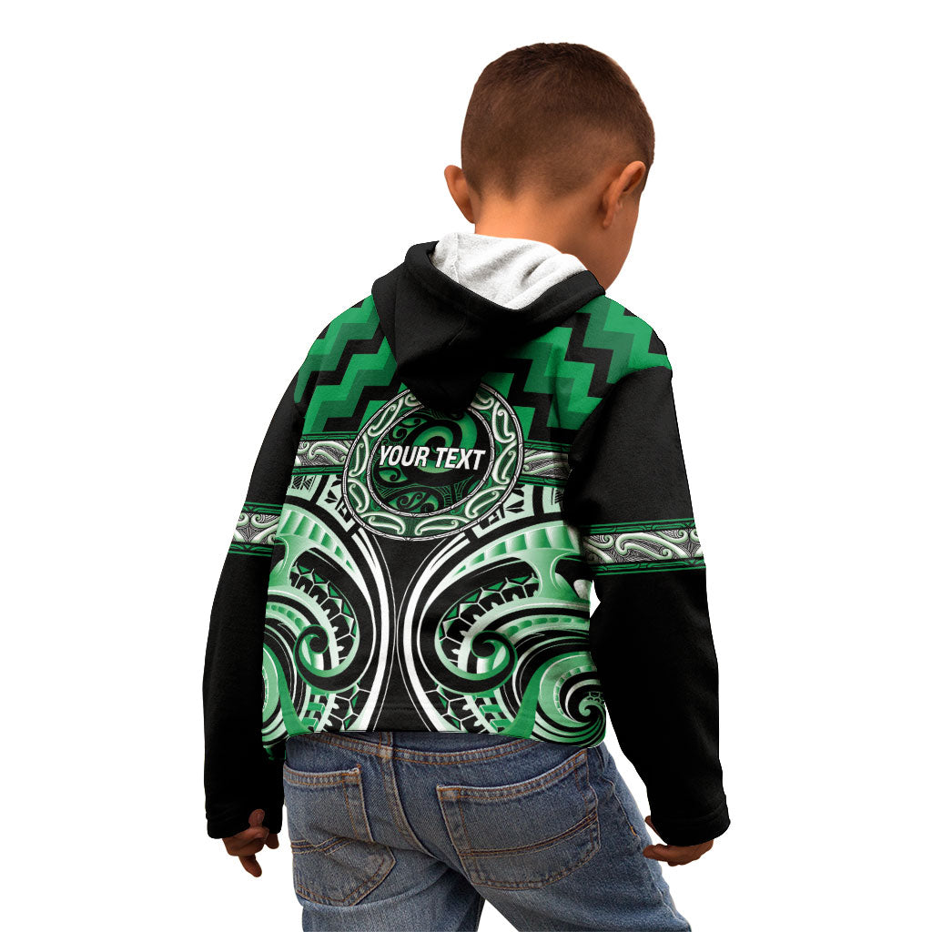Aotearoa Ngati Maniapoto Personalised Kid Hoodie Maori Iwi Poutama Puhoro Tattoo LT14 - Polynesian Pride