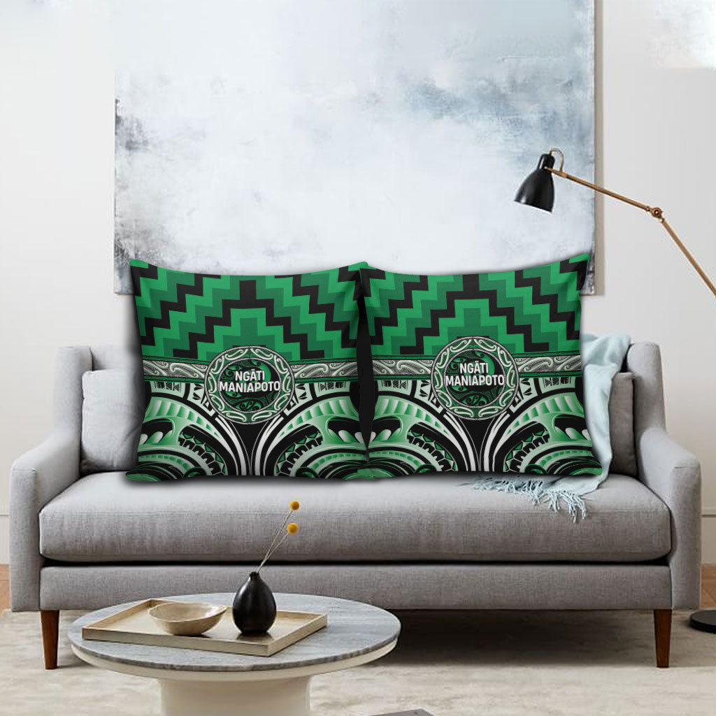 Aotearoa Ngati Maniapoto Pillow Cover Maori Iwi Poutama Puhoro Tattoo LT14 - Polynesian Pride