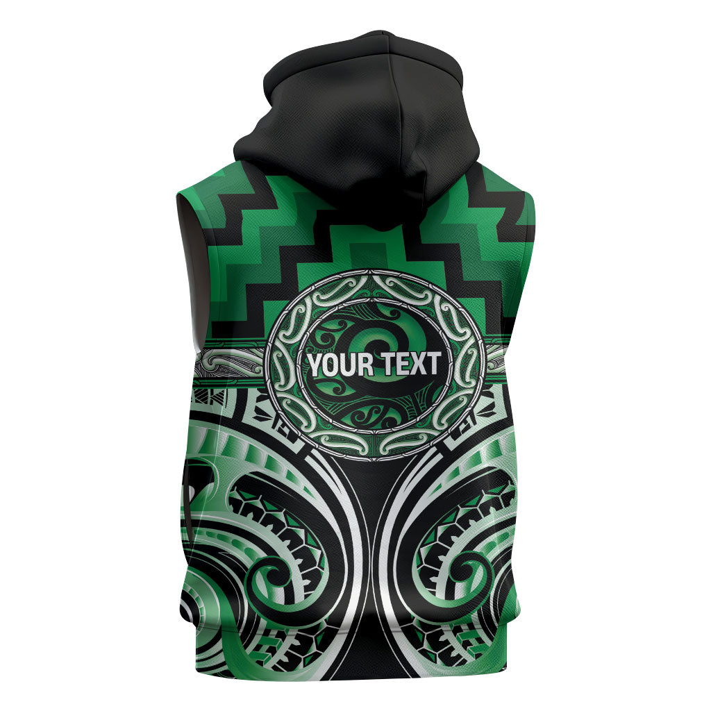 Aotearoa Ngati Maniapoto Personalised Sleeveless Hoodie Maori Iwi Poutama Puhoro Tattoo LT14 - Polynesian Pride