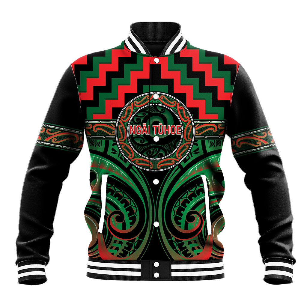 Aotearoa Ngai Tuhoe Personalised Baseball Jacket Maori Iwi Poutama Puhoro Tattoo LT14 Unisex Green - Polynesian Pride
