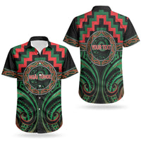 Aotearoa Ngai Tuhoe Personalised Couples Matching Short Sleeve Bodycon Dress and Hawaiian Shirt Maori Iwi Poutama Puhoro Tattoo LT14 - Polynesian Pride