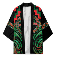 Aotearoa Ngai Tuhoe Personalised Kimono Maori Iwi Poutama Puhoro Tattoo LT14 Unisex Green - Polynesian Pride