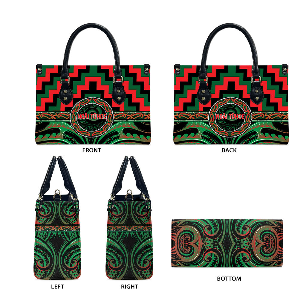 Aotearoa Ngai Tuhoe Leather Bag Maori Iwi Poutama Puhoro Tattoo LT14 - Polynesian Pride