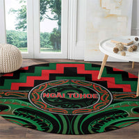 Aotearoa Ngai Tuhoe Round Carpet Maori Iwi Poutama Puhoro Tattoo LT14 - Polynesian Pride