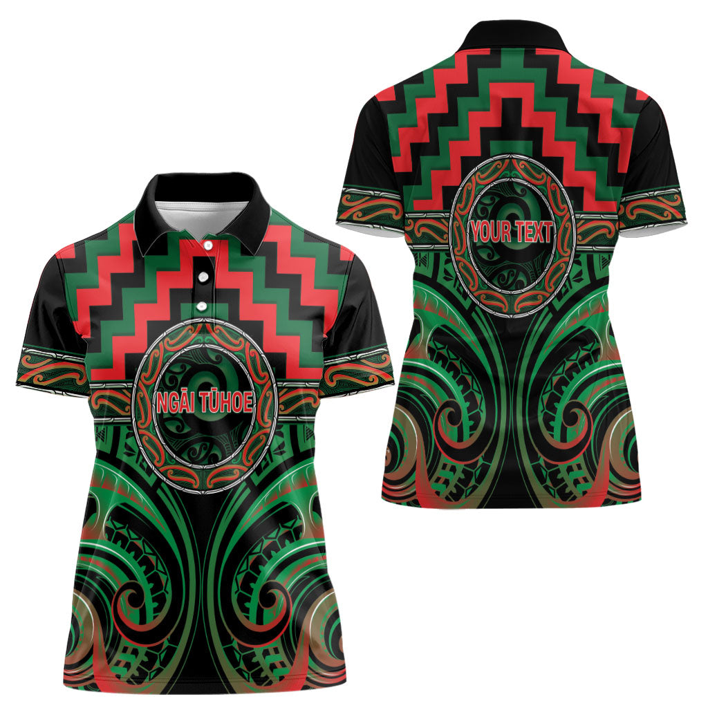 Aotearoa Ngai Tuhoe Personalised Women Polo Shirt Maori Iwi Poutama Puhoro Tattoo LT14 - Polynesian Pride