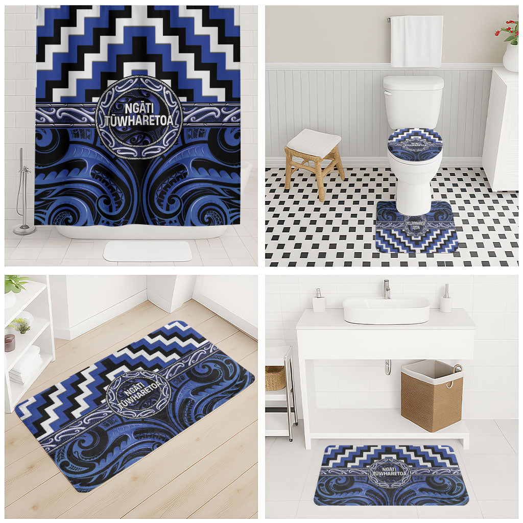 Aotearoa Ngati Tuwharetoa Bathroom Set Maori Iwi Poutama Puhoro Tattoo LT14 - Polynesian Pride