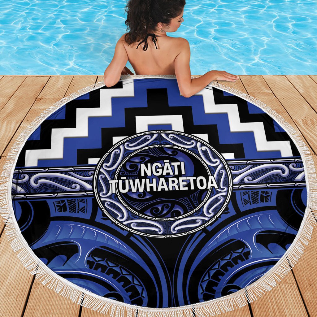 Aotearoa Ngati Tuwharetoa Beach Blanket Maori Iwi Poutama Puhoro Tattoo LT14 - Polynesian Pride