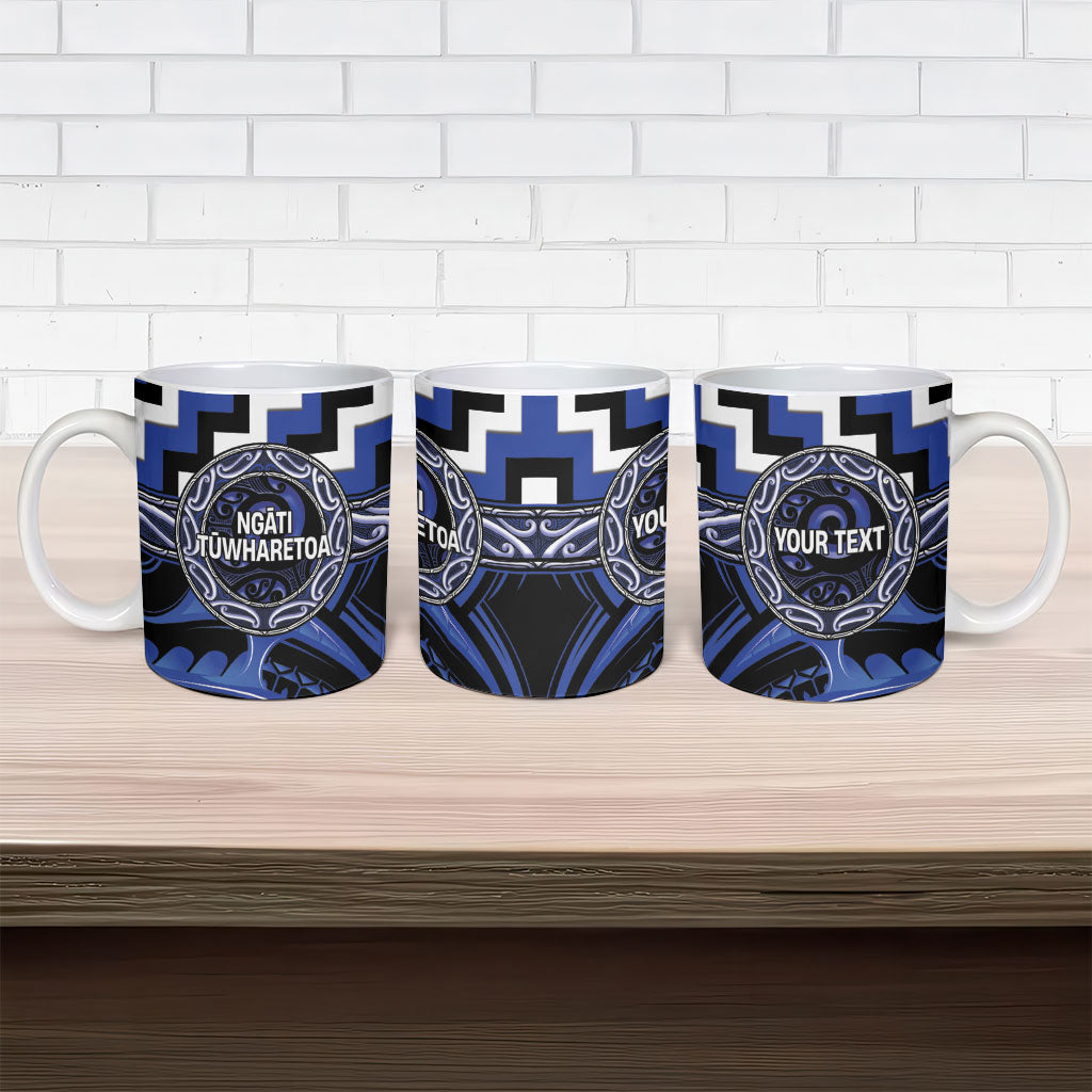 Aotearoa Ngati Tuwharetoa Personalised Ceramic Mug Maori Iwi Poutama Puhoro Tattoo LT14 - Polynesian Pride