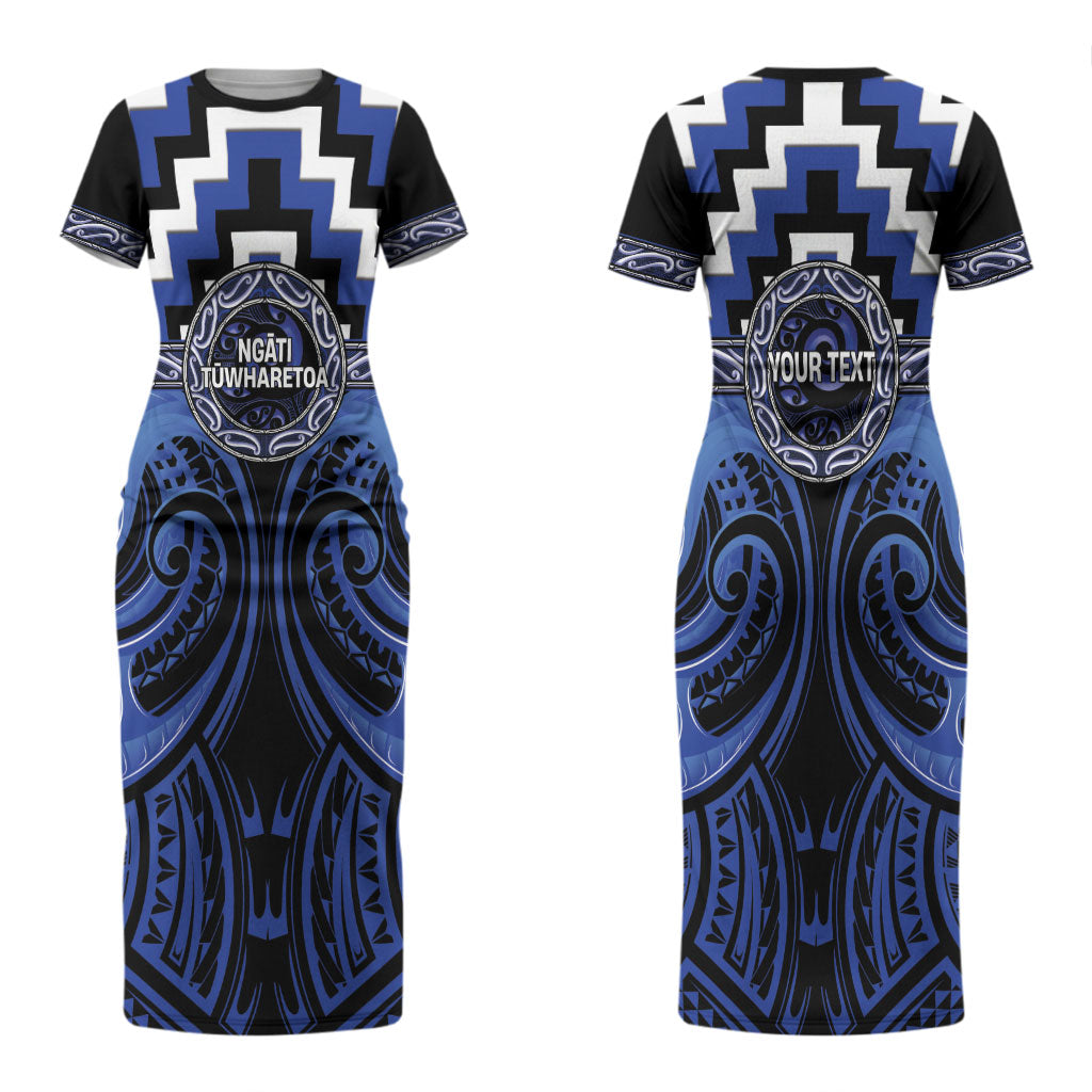 Aotearoa Ngati Tuwharetoa Personalised Couples Matching Short Sleeve Bodycon Dress and Long Sleeve Button Shirt Maori Iwi Poutama Puhoro Tattoo LT14 - Polynesian Pride