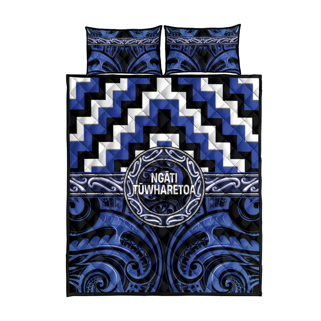 Aotearoa Ngati Tuwharetoa Quilt Bed Set Maori Iwi Poutama Puhoro Tattoo LT14 - Polynesian Pride
