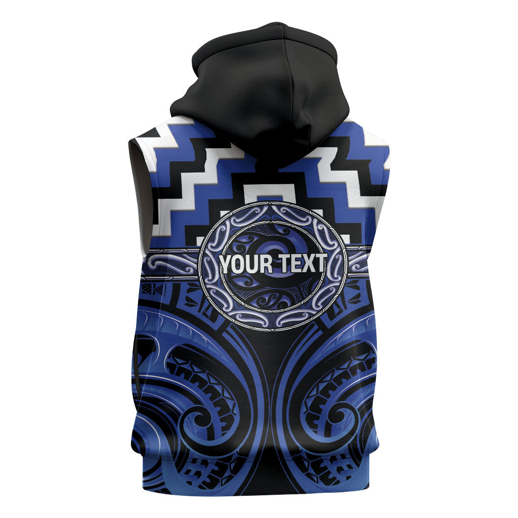 Aotearoa Ngati Tuwharetoa Personalised Sleeveless Zip Hoodie Maori Iwi Poutama Puhoro Tattoo LT14 - Polynesian Pride