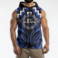 Aotearoa Ngati Tuwharetoa Personalised Sleeveless Zip Hoodie Maori Iwi Poutama Puhoro Tattoo LT14 - Polynesian Pride