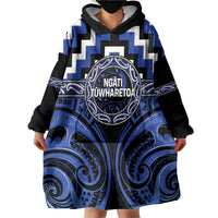 Aotearoa Ngati Tuwharetoa Personalised Wearable Blanket Hoodie Maori Iwi Poutama Puhoro Tattoo LT14 - Polynesian Pride