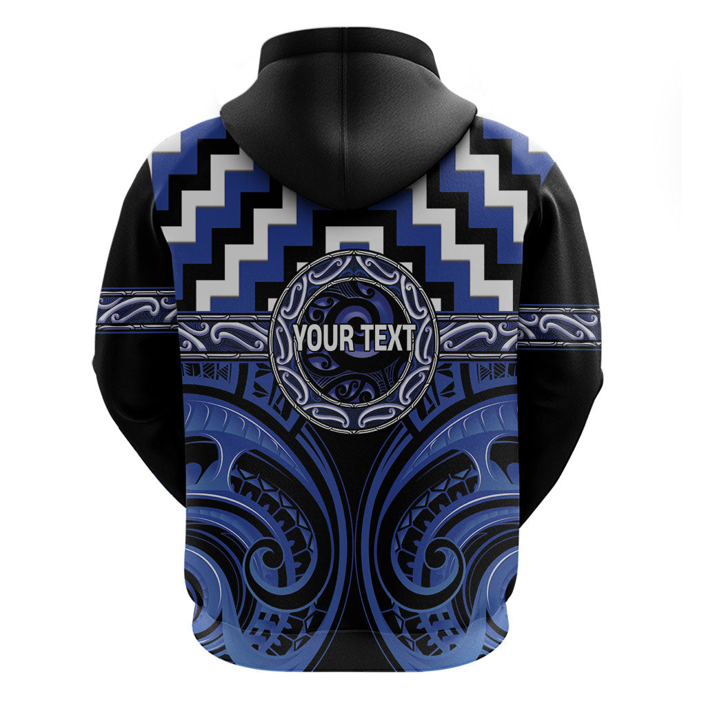 Aotearoa Ngati Tuwharetoa Personalised Zip Hoodie Maori Iwi Poutama Puhoro Tattoo LT14 - Polynesian Pride