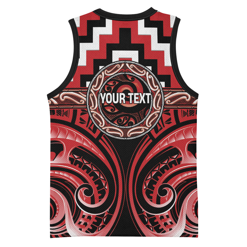 Aotearoa Te Arawa Personalised Basketball Jersey Maori Iwi Poutama Puhoro Tattoo LT14 - Polynesian Pride
