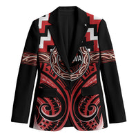 Aotearoa Te Arawa Personalised Blazer Maori Iwi Poutama Puhoro Tattoo LT14 Unisex Red - Polynesian Pride