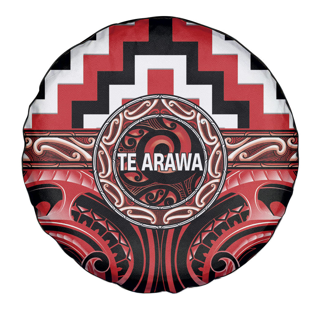 Aotearoa Te Arawa Spare Tire Cover Maori Iwi Poutama Puhoro Tattoo LT14 - Polynesian Pride