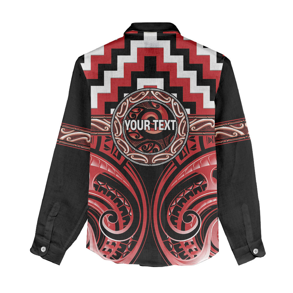 Aotearoa Te Arawa Personalised Women Casual Shirt Maori Iwi Poutama Puhoro Tattoo LT14 - Polynesian Pride