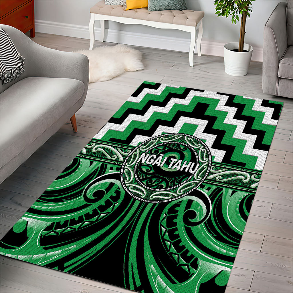 Aotearoa Ngai Tahu Area Rug Maori Iwi Poutama Puhoro Tattoo LT14 - Polynesian Pride