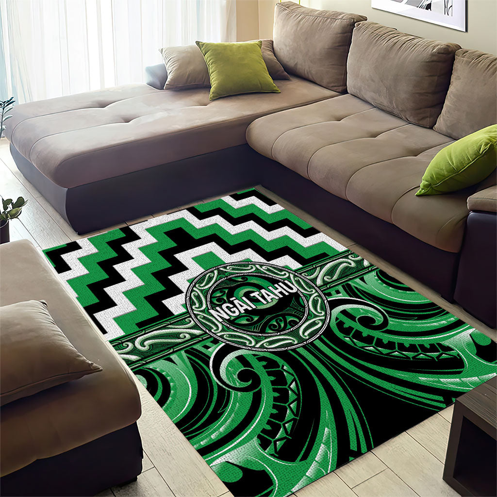 Aotearoa Ngai Tahu Area Rug Maori Iwi Poutama Puhoro Tattoo LT14 - Polynesian Pride