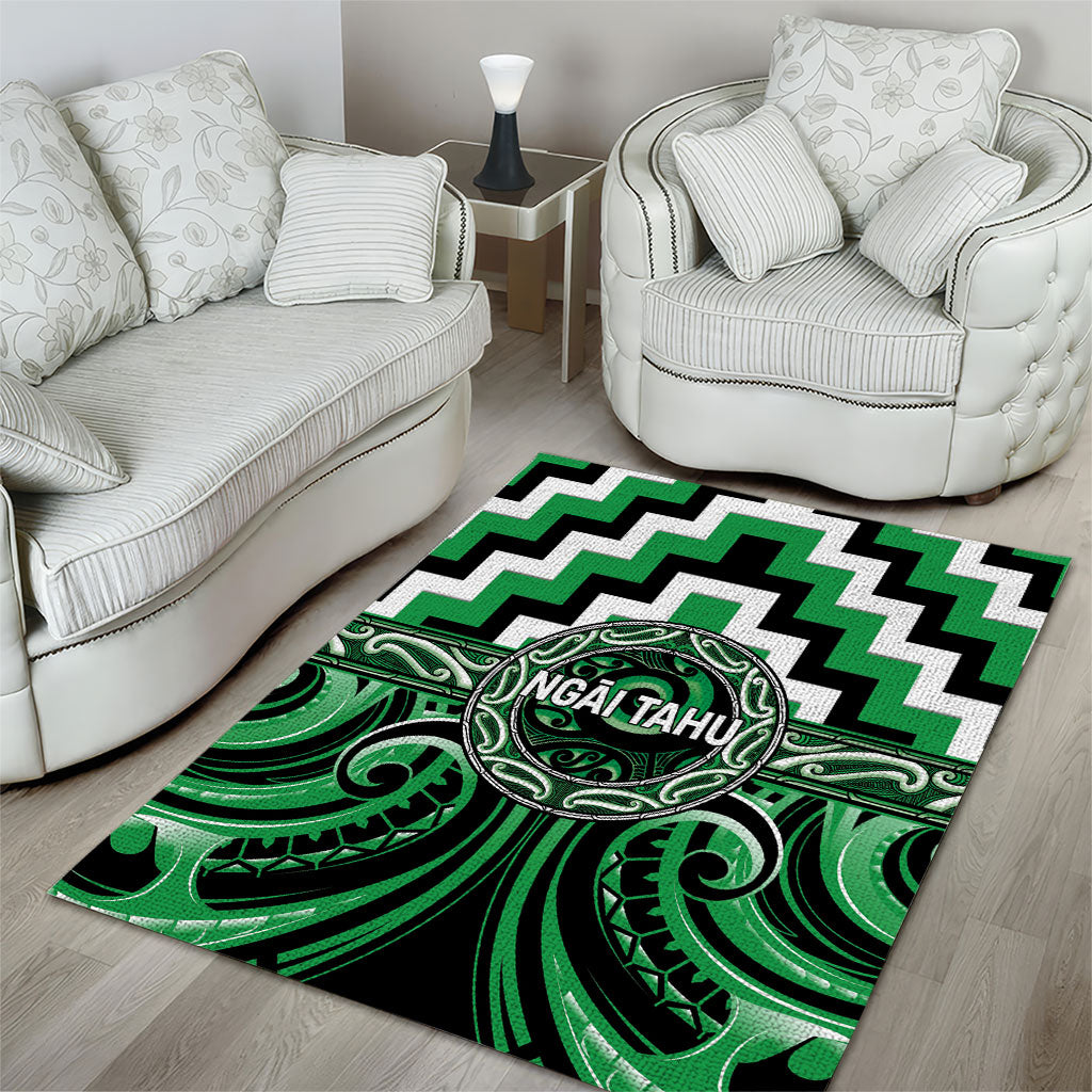 Aotearoa Ngai Tahu Area Rug Maori Iwi Poutama Puhoro Tattoo LT14 - Polynesian Pride