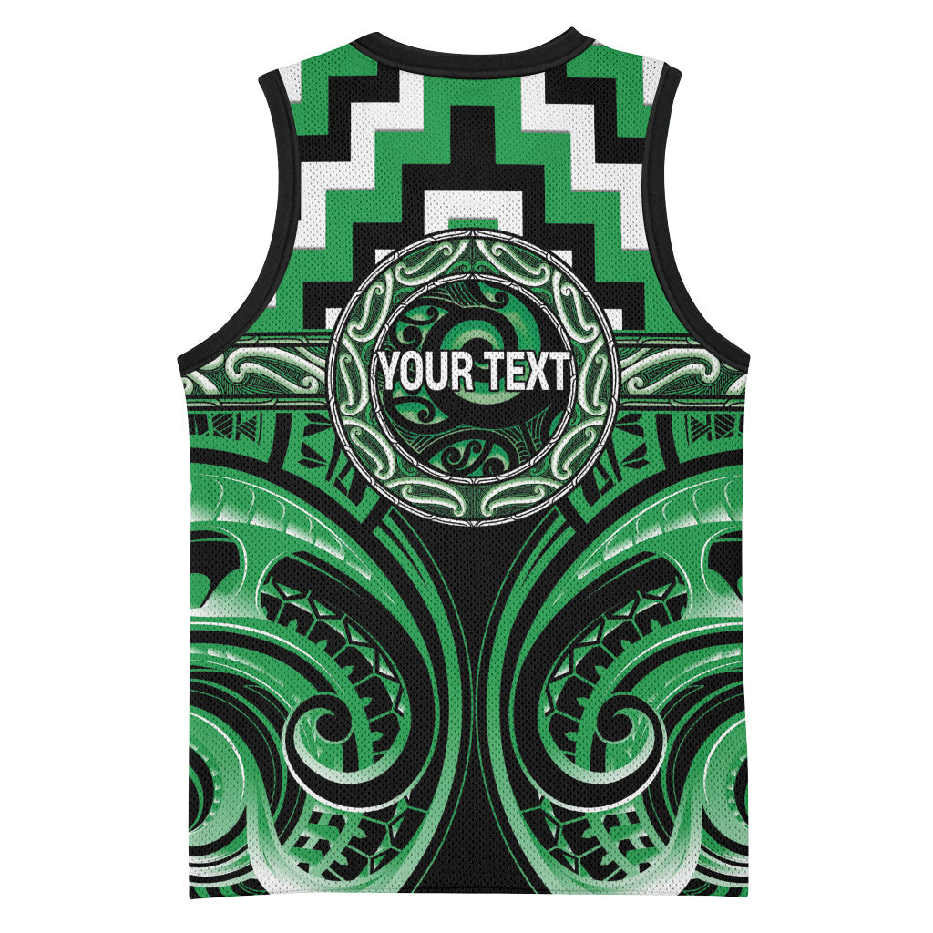 Aotearoa Ngai Tahu Personalised Basketball Jersey Maori Iwi Poutama Puhoro Tattoo LT14 - Polynesian Pride