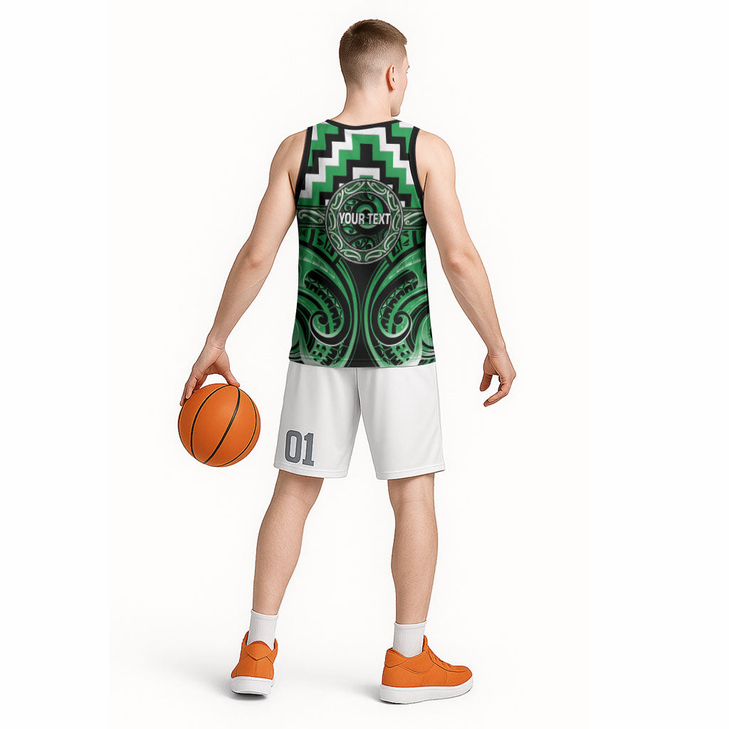 Aotearoa Ngai Tahu Personalised Basketball Jersey Maori Iwi Poutama Puhoro Tattoo LT14 - Polynesian Pride